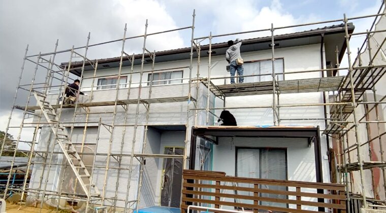 施工事例：茨城県神栖市 N様邸 塗装・防水工事：神栖市の塗装・建設工事なら山昭工業